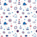 Serviette 33x33cm 20 St. Nautical Pattern - Home-Fashion