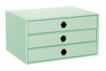 Schubladenbox A4 3er mit Griffloch S.O.H.O. Mint -...