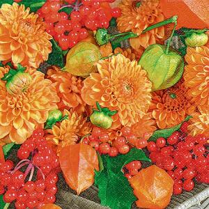 Serviette 33x33cm FSC-Mix 20 St., Flowers & fruits
