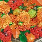 Serviette 33x33cm FSC-Mix 20 St., Flowers & fruits