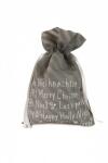 Weihn.Sack mit Text grau 19635 H45xB30cm
