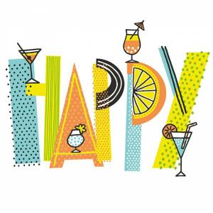 Servietten 25x25cm 20 St. Happy Drinks