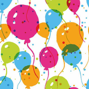 Motivserviette 33x33cm Luftballon PAPER+DESIGN 191986