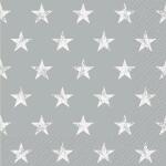 Servietten 20er FSC-Mix 33x33cm Seren silber - Stewo