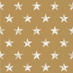 Servietten 20er FSC-Mix 33x33cm Seren gold - Stewo
