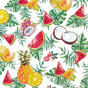Servietten 20er FSC-Mix 25x25cm Exotic Fruits - Home Fashion