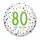 Folienballon Happy Birthday 80 Konfetti AMSCAN 4201801