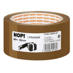 Nopi Verpackungsklebeband Universal, 50 mm x 66 m, braun