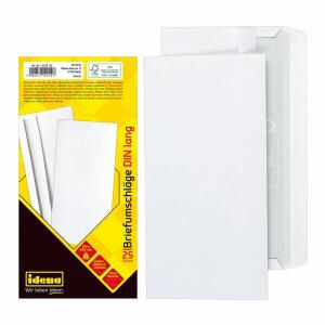 Idena BU DIN lang FSC-Mix sk,o.F.,75g/m²,25Stk. - Briefumschläge ohne Fenster, DL, selbstklebend, - 25 Stück