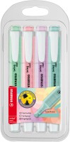 STABILO swing cool Pastel 4er Etui Hauch von Minzgrün rosiges Rouge Schimmer von Lila zartes Türkis