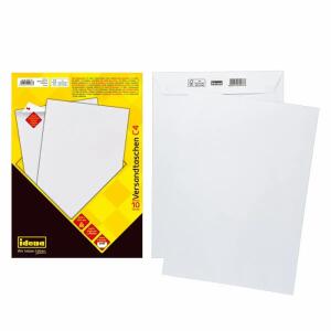 Idena VT C4 weiss FSC-Mix hk,o.F.,100g/m²,10Stk. - Versandtaschen, C4, haftklebend, weiß, - 10 Stück