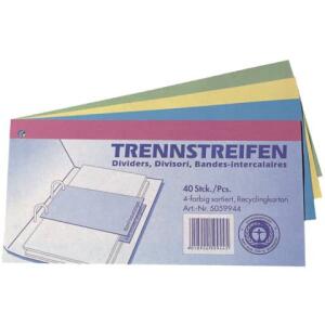 Q-Connect Trennstreifen - 190 g/qm Karton, sortiert, 40 Stück