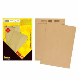 Idena VT C5 braun FSC-Rec hk,o.F.,90g/m²,10Stk. - Versandtaschen, C5, haftklebend, braun, - 10 Stück