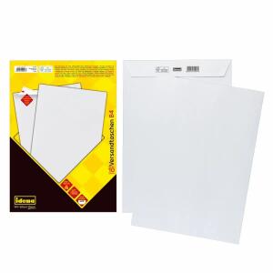 Idena VT B4 weiss FSC-Mix hk,o.F.,100g/m²,10Stk. - Versandtaschen, B4, haftklebend, weiß, - 10 Stück