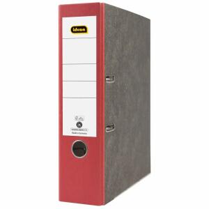 Idena Ordner A4 FSC-Mix 8cm Wolkenmarmor rot