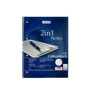 Collegeblock "Duo" A4 Abriss, 80 Blatt, 70 g/m²,liniert und kariert