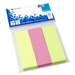 Haftnotizen 75x25mm 3 Neonfarben a 100 Blatt