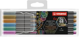 STABILO Pen 68 metallic 6er Kunststoffetui