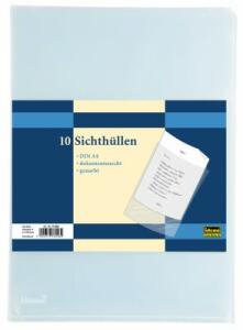 Idena Sichthülle A4 10 Stück genarbt, 90µ