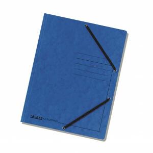 Falken Falken Einschlagmappe Karton blau, 3 Klappen, mit Gummizug
