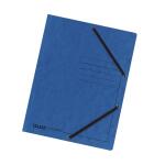 Falken Falken Einschlagmappe Karton blau, 3 Klappen, mit Gummizug