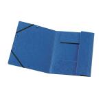 Falken Falken Einschlagmappe Karton blau, 3 Klappen, mit Gummizug