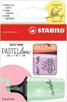 STABILO BOSS MINI Pastellove Edition 3er Etui cremige...