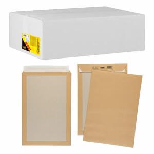 Idena VT B4 braun FSC-Rec Rückwand,hk,oF,130g,100St - Papprückwandtaschen, B4, haftklbend, braun, - 100 Stück