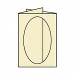 Coloretti PP Karten oval 5 Stück B6 creme
