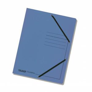 Falken Falken Einschlagmappe Karton hellblau, 3 Klappen, mit Gummizug