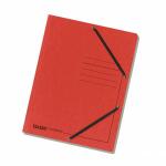Falken Falken Einschlagmappe Karton rot, 3 Klappen, mit...