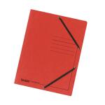 Falken Falken Einschlagmappe Karton rot, 3 Klappen, mit Gummizug