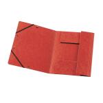 Falken Falken Einschlagmappe Karton rot, 3 Klappen, mit Gummizug