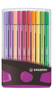 STABILO Pen 68 20er ColorParade anthrazit/pink