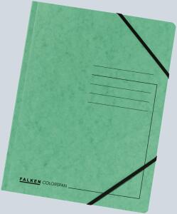 Falken Falken Eckspanner Karton grün mit Gummizug, für DIN A4