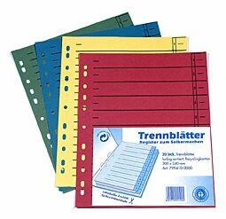 Trennblatt A4 20ST ungeöst sort WEKRE 951009920  9519908420