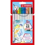 STABILO Pen 68 brush 12er Kartonetui