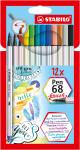 STABILO Pen 68 brush 12er Kartonetui