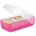 HAN Karteibox CROCO - A8 quer, für 500 Karten, pink-transluzent