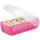 HAN Karteibox CROCO - A8 quer, für 500 Karten, pink-transluzent