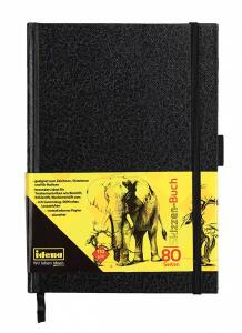 Idena Skizzenbuch FSC-Mix A5 80 Blatt 110g/m² - mit Gummiband und Stifthalter