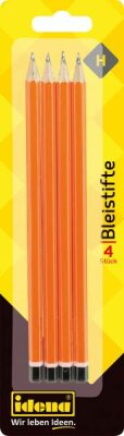 Idena Bleistift FSC100% 4St., Härte H
