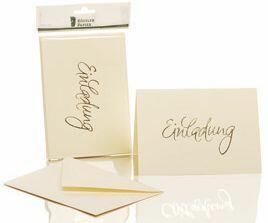 Briefkarte B6 HD 5/5 chamois RÖSSLER 1181955008  EINLADUNG