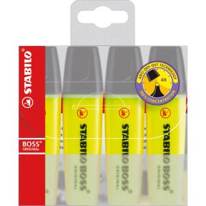 STABILO BOSS ORIGINAL 4er Etui gelb