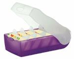 HAN Karteibox CROCO - A8 quer, für 500 Karten,  lila-transluzent