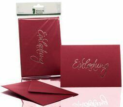 Briefkarte B6 HD 5/5 rosso RÖSSLER 1181955072  EINLADUNG