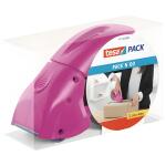 tesa Packbandabroller Packn Go - pink, Rollen bis 50 mm x 66 m