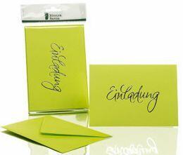 Briefkarte B6 HD 5/5 maigrün RÖSSLER 1181955022  EINLADUNG