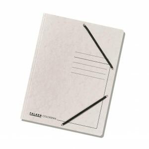 Falken Falken Einschlagmappe Karton weiß, 3 Klappen, mit Gummizug
