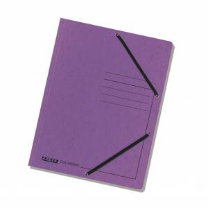 Falken Falken Einschlagmappe Karton violett, 3 Klappen, mit Gummizug